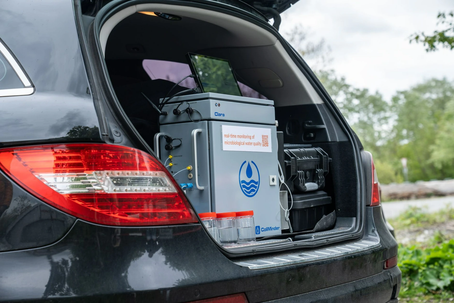 Der Coliminder im temporäen mobilen Einsatz im Auto